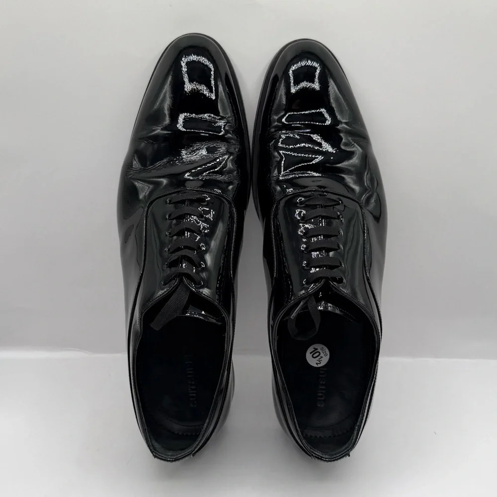 Suitsupply Tuxedo Shoes Mens 44 US 11 Black Patent Leather Oxford Formal